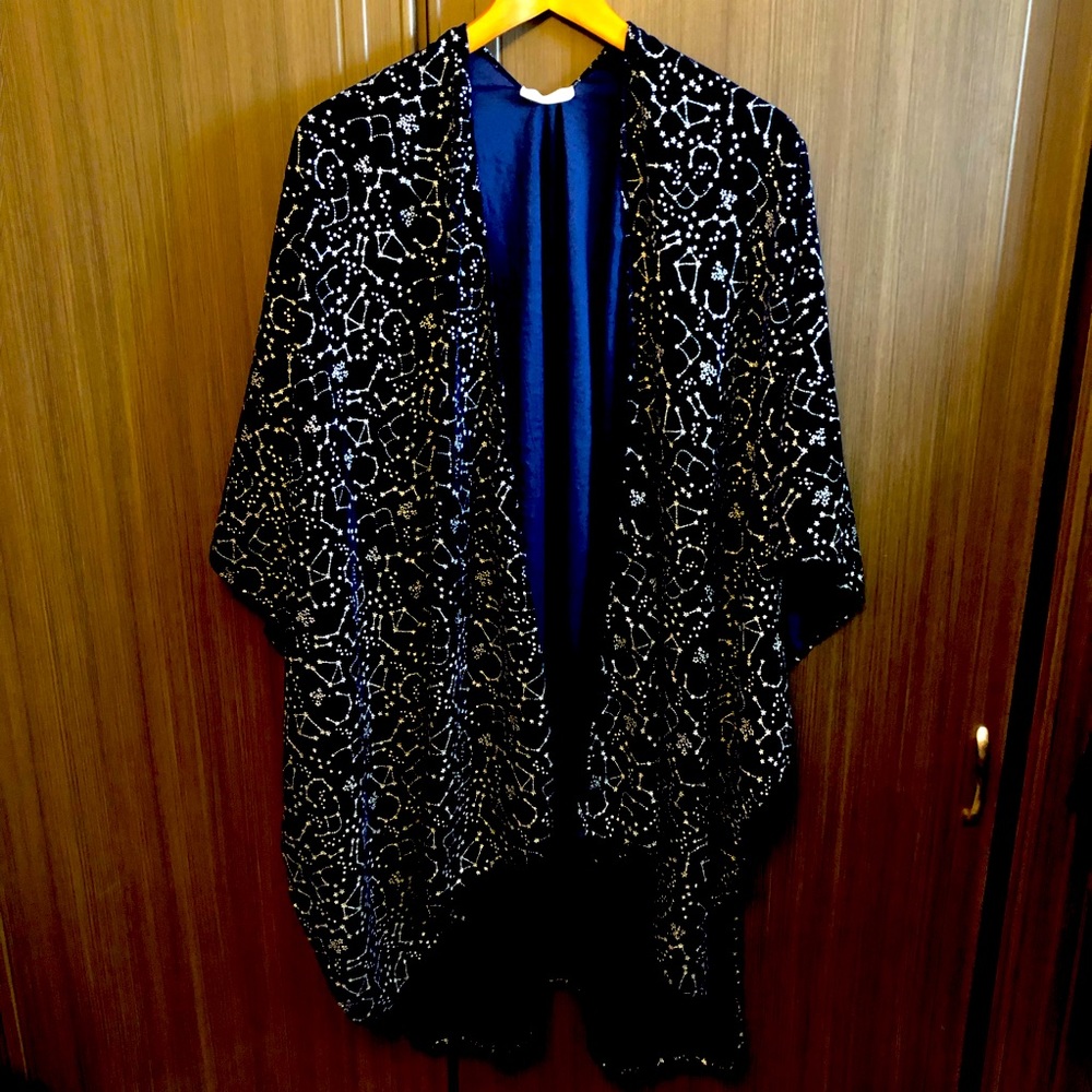 Free People Velvet Constellation Kimono